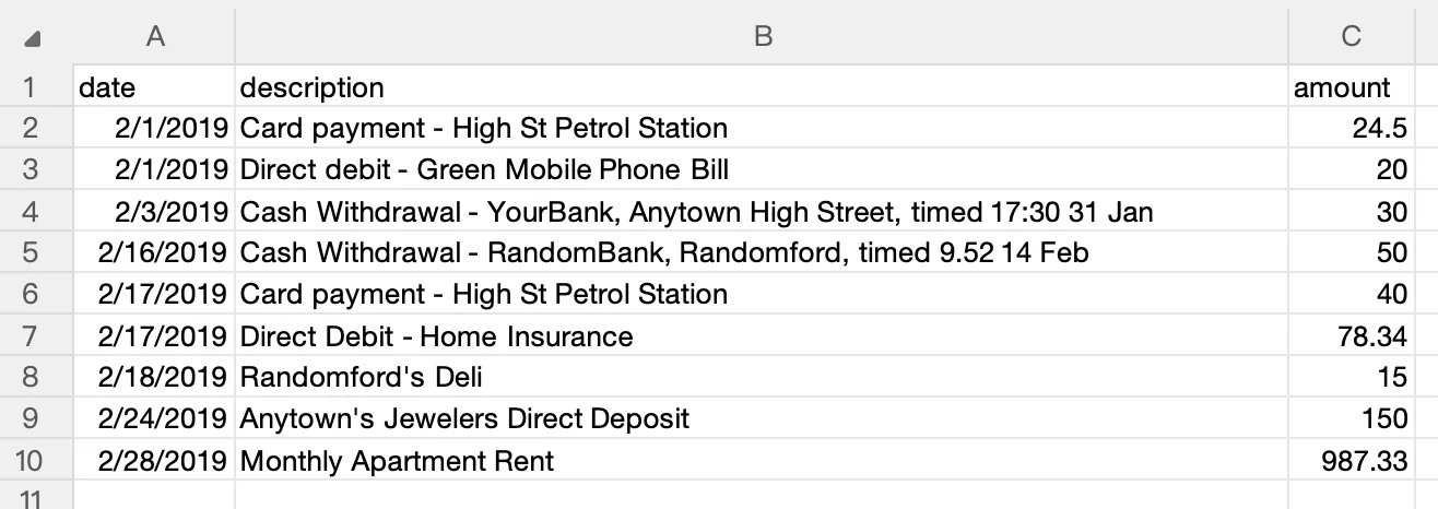 LocalExtract workflow example; not a bank-specific extraction test